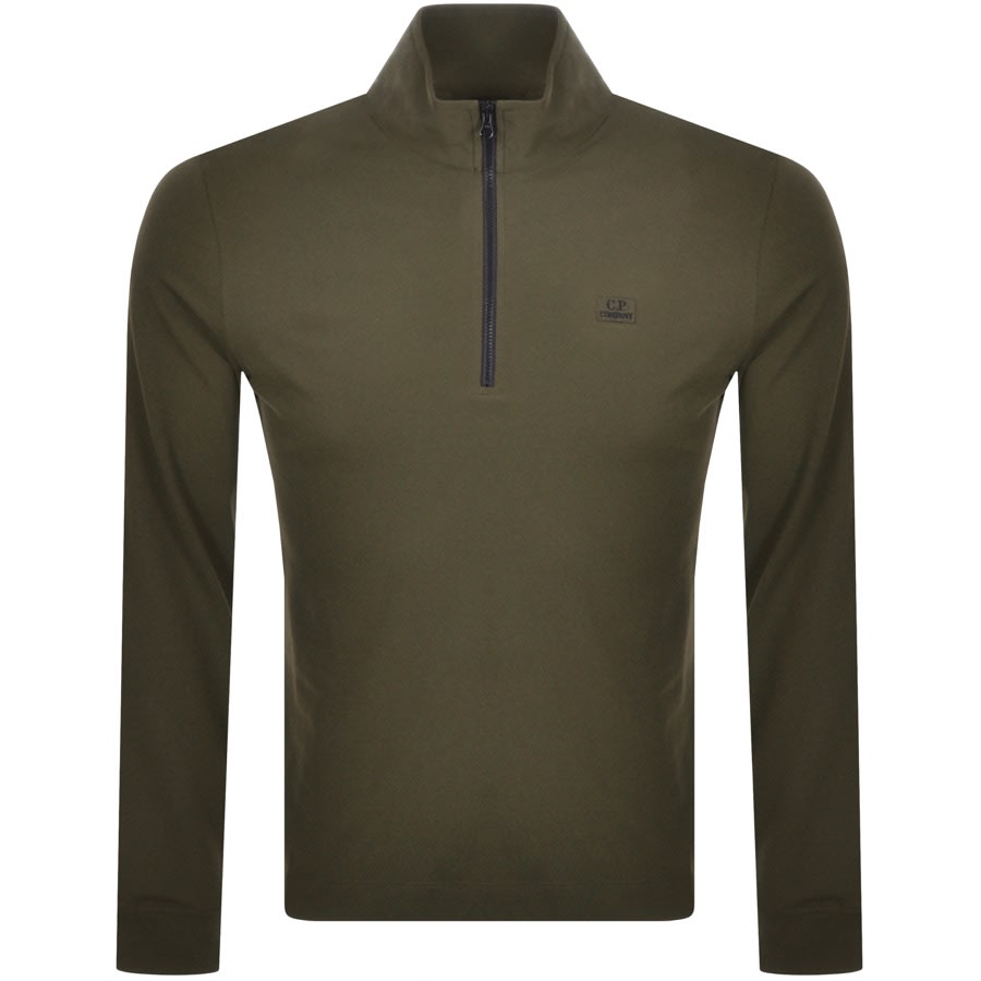 Alternative Image for ProductCP Company Logo Long Sleeved Polo Khaki1